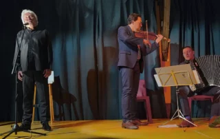 Alain Carré Dimitri et Julien Bouclier sur scène à Montagny-les-Lanches