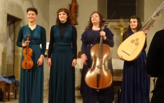Ensemble Camera Aquilegia après le concert baroque à l’église de Chapeiry